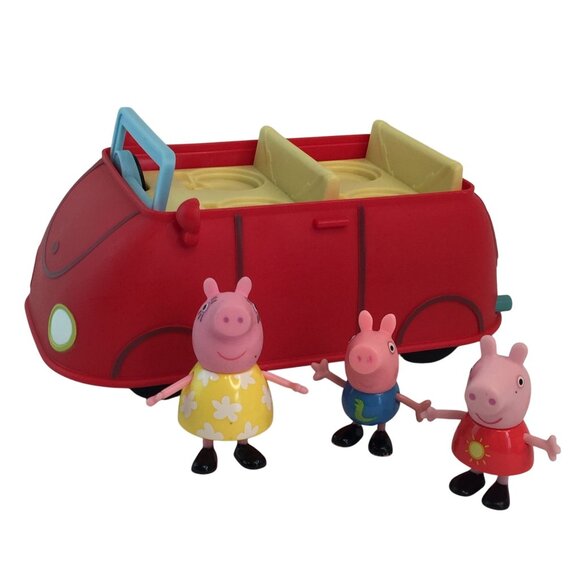 Peppa Pig Adventures Family Red Car and Figures Talking Tested and Working - Picture 1 of 11